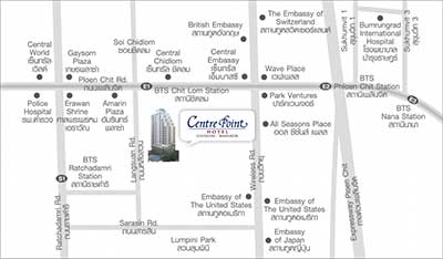 Centre Point Hotel Chidlom - Map