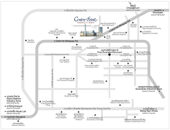 Centre Point Terminal21 Korat - Walkthrough Map