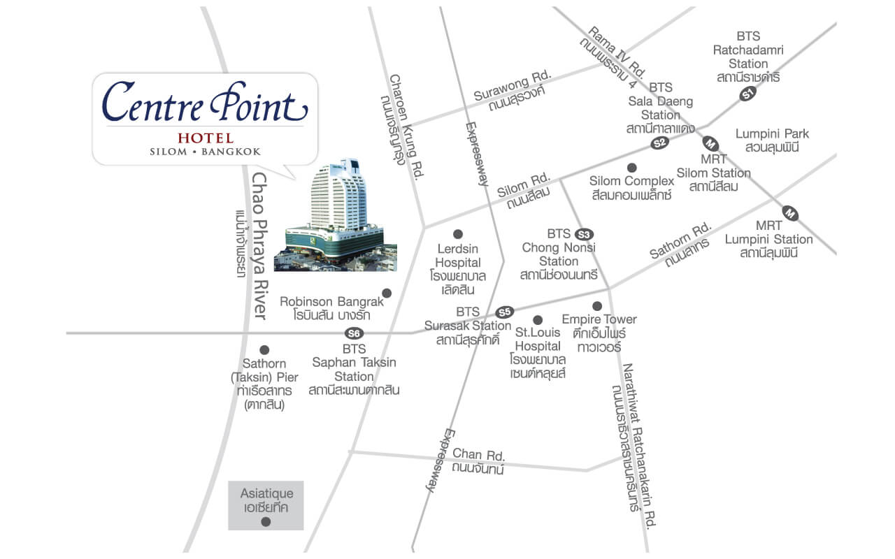 Centre Point Hotel Silom - Map