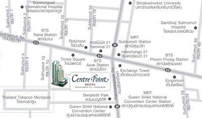 Centre Point Hotel Sukhumvit-10 - Map