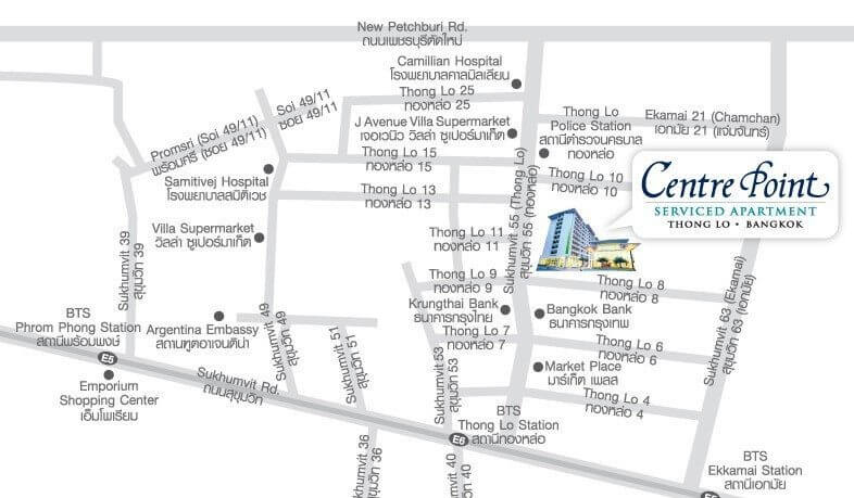 Centre Point Hotel Thonglo - Map